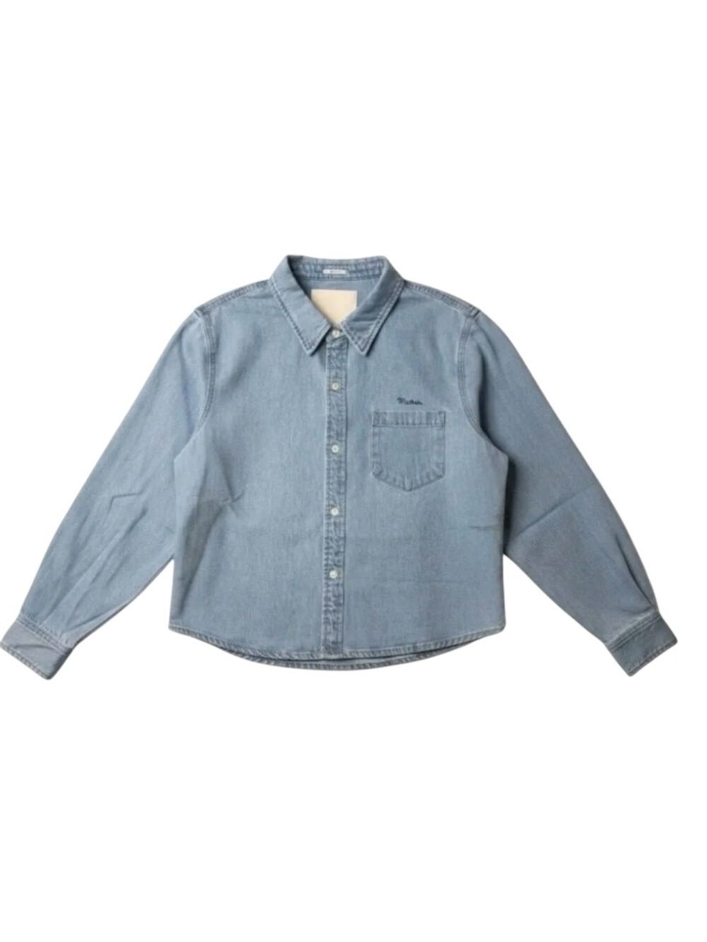 MOTHER Denim The Honor Roll Logo
Embroidered Crop Button-Up Shirt Large - Picture 4 of 6